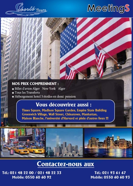 flyers for liberte tours ( travel agency )