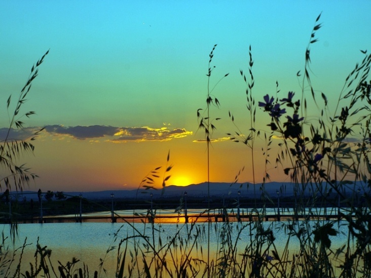Sonnenuntergang über Etang du Grec in Palavas les Flots