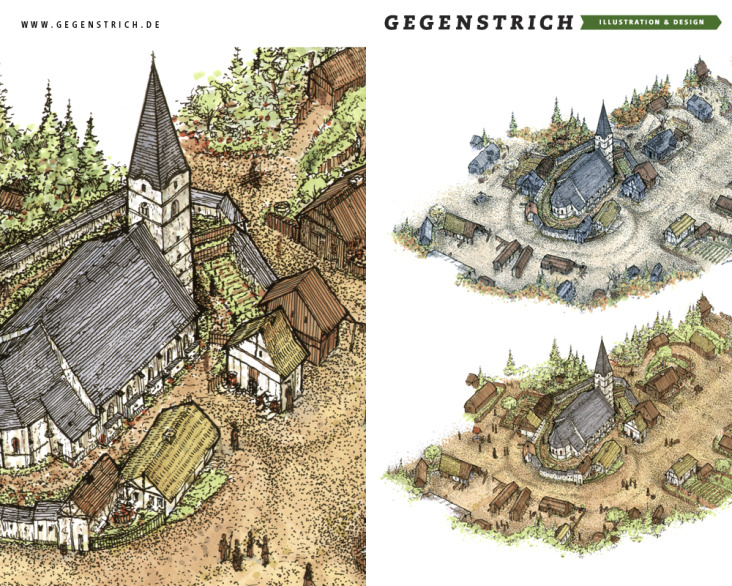 Tusche / Marker auf Reinzeichenkarton, 42 × 30cm