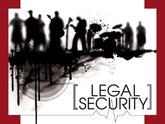 homepage LEGAL SECURITY – rechtsanwältin für musikrecht (kreativ-konzeption, screendesign, css, html)