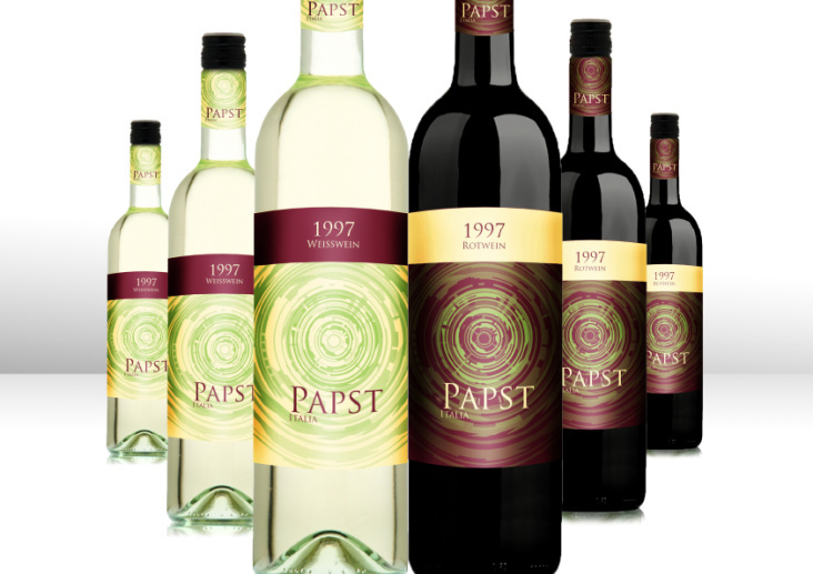 Labeldesign für Weinflaschen