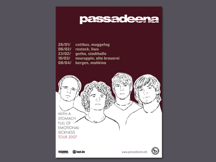 Bandartwork „Passadeena“– Tour-Poster