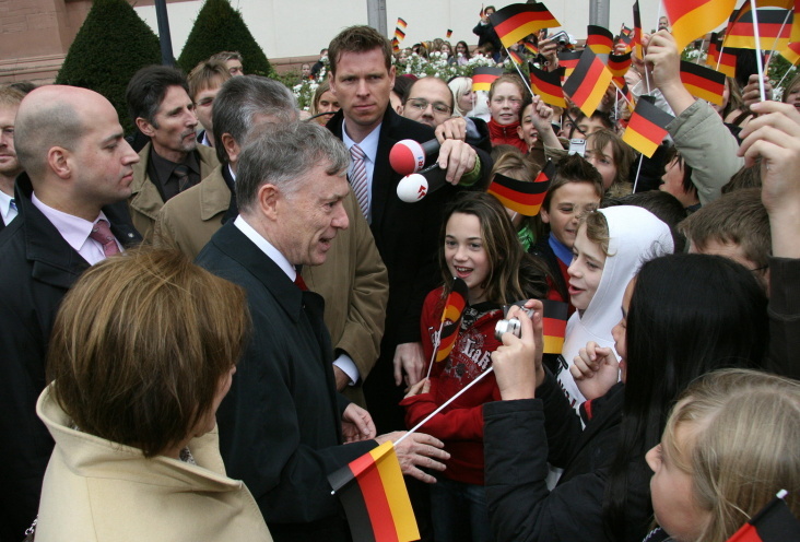 Bundespräsident Horst Köhler bei einem Besuch in Zweibrücken