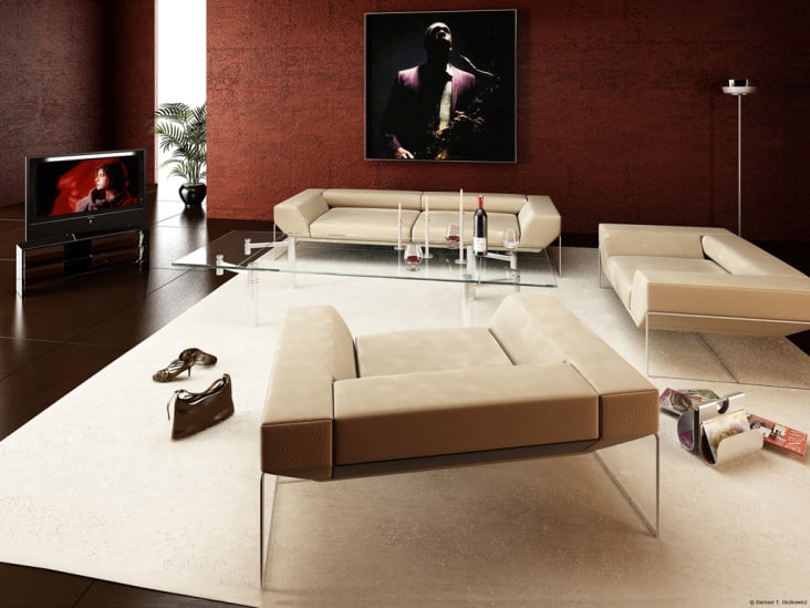 Design of a modern TV-Salon
