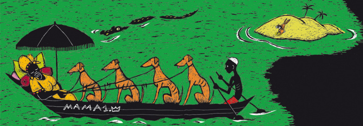 Illustration zur afrikanischen Geschichte „Mama Sambona“ / Peter Hammer Verlag