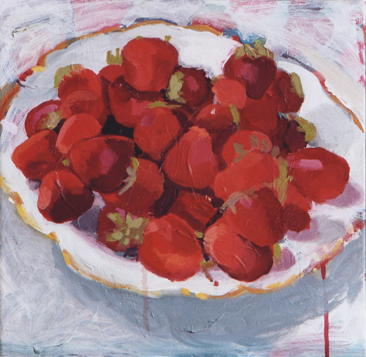 Erdbeeren, 2007, Acryl auf Leinwand
