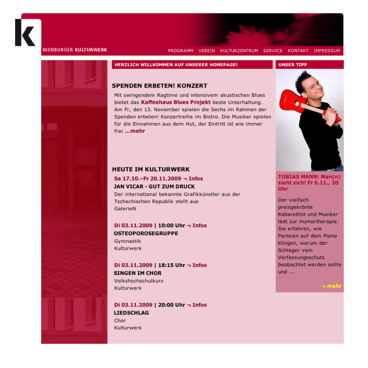 Nienburger Kulturwerk, Website
