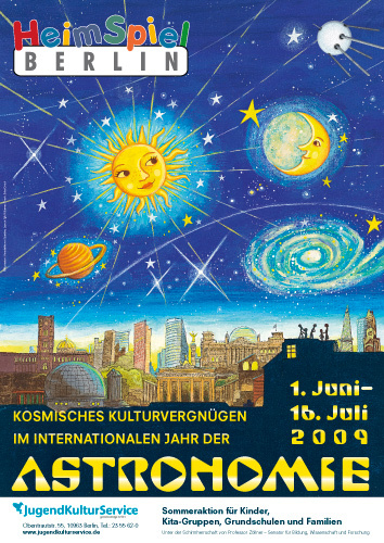 Heimspiel Astronomie | A2 Folder-Plakat, Layout, Grafiken, Reinzeichnung