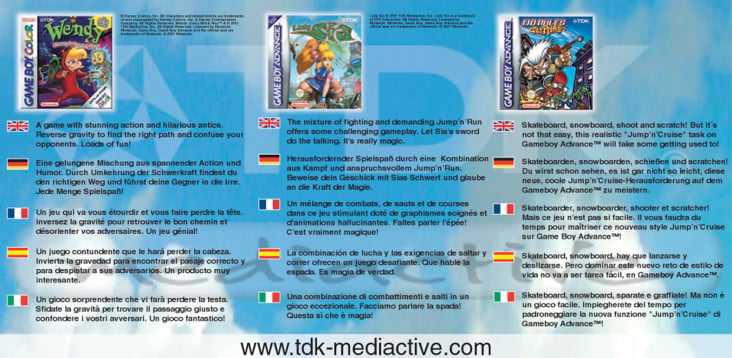 VHS-Insert-Label Games-Line-Up TDK S.4