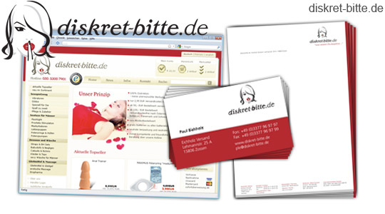 diskret-bitte.de – Logo, Visitenkarten, Briefbogen, Webseite