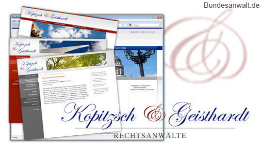 Rechtsanwälte Kopitzsch & Geisthardt – Logo, Webseite