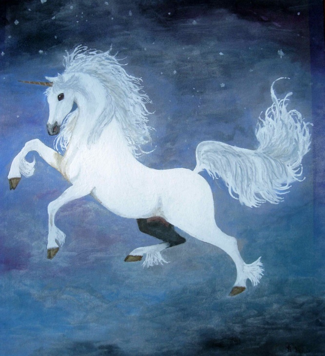 Das Einhorn / The Unicorn / (Pferd mit Horn)