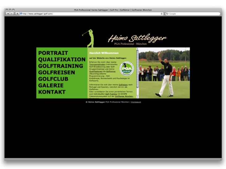 Website Haimo Sattlegger Golf