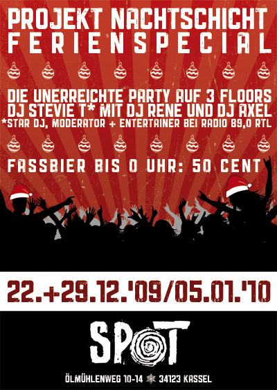 Flyer für Diskothek Spot in Kassel