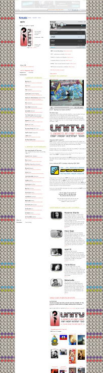 MySpace Design für UNITY – Ladies in Hip Hop (06|2008)