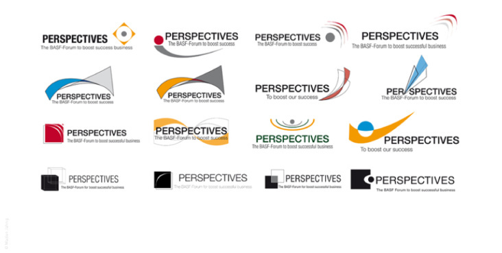 Logo-Varianten für das BASF-Forum Perspectives