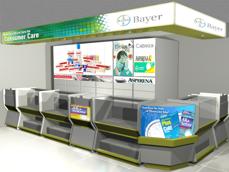 3D Display Design for Pharmaceuticals. Software: Autocad, 3D Max, Photoshop.