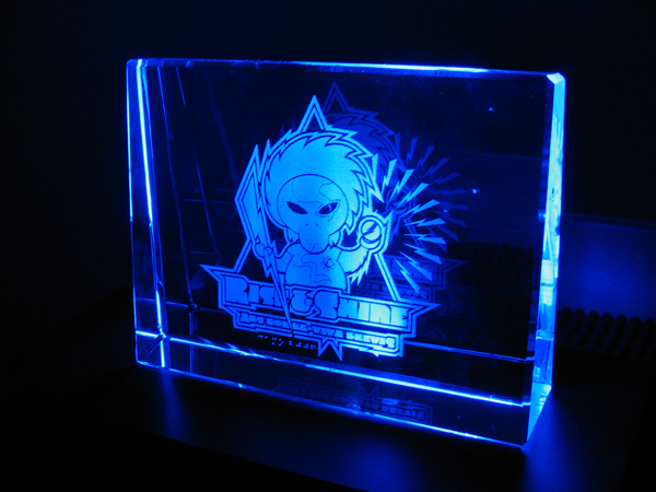 Space-Ape, Rise n Shine – Laser Engraved Crystal – Illuminated