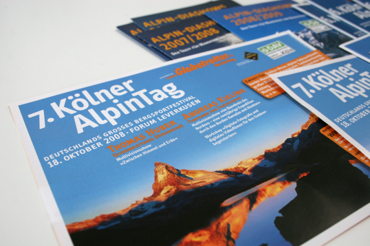Kölner AlpinTag – Entwicklung des Erscheinungsbildes und Erstellung diverser Drucksachen