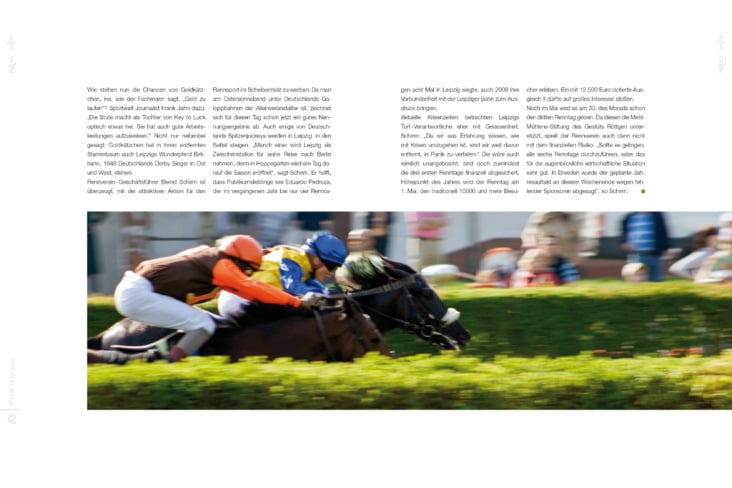 Folgedoppelseite zum Artikel „Pferdebesitzer für ein Rennen“