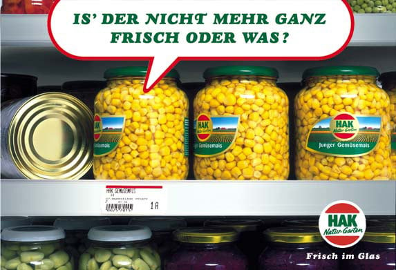 Kampagne für eine Gemüsekonserve