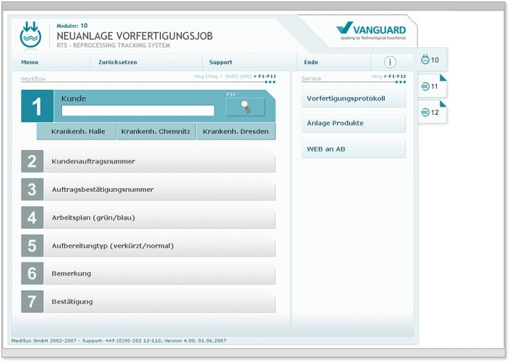 dotNet Framework für Appl. in Krankenhäusern – Bedienung Touchscreen u.a. – Art Direction – 2007-2009