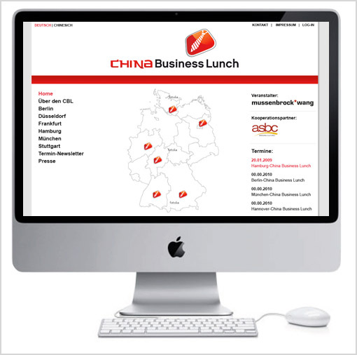 China Business Lunch – Webdesign