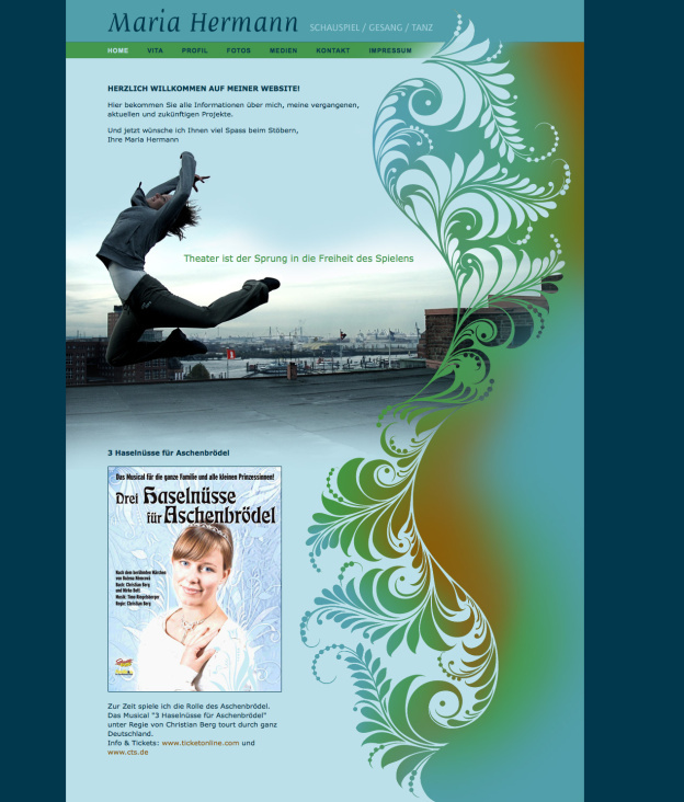 Maria Hermann / Website (Design & HTML, CSS), Logo, Briefpapier