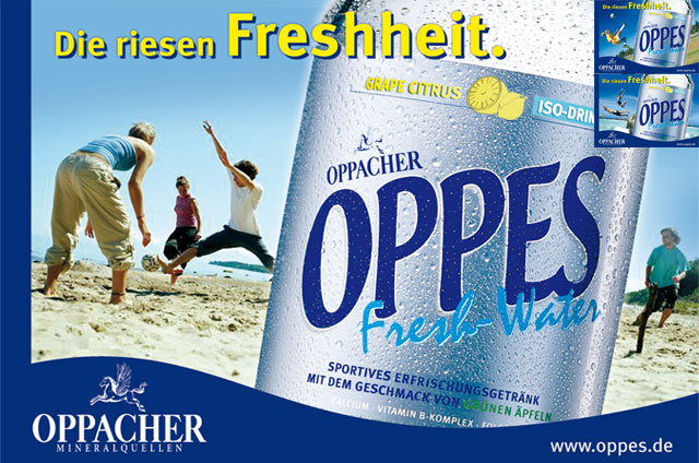 Produktkampagne (City-Light, Großfläche) Kunde: Oppacher Mineralquellen GmbH & Co. KG