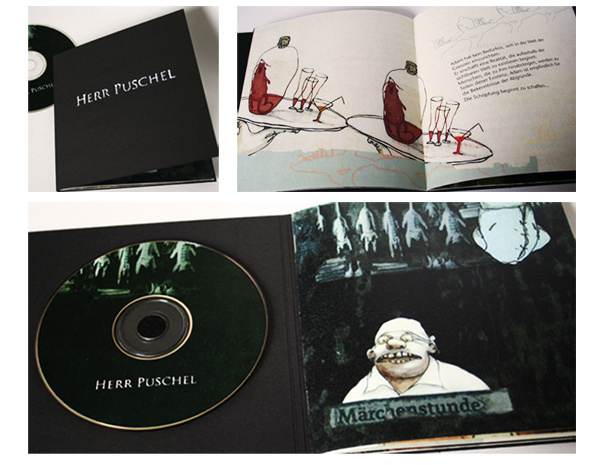 CD- und Booklet Design. Projekt „Herr Puschel“