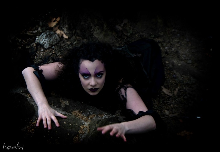 Fantasy Dark Make Up – Modell: Vengala/Ch –  Fotograf: Hoebi Freiburg