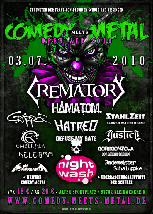 Flyerdesign „Comedy Meets Metal Festival“
