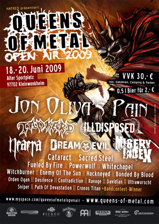 Flyerdesign „Queens Of Metal Festival“