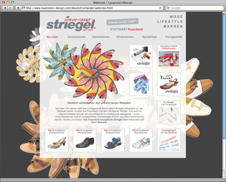 Website „Schuh-Sport-Striegel“