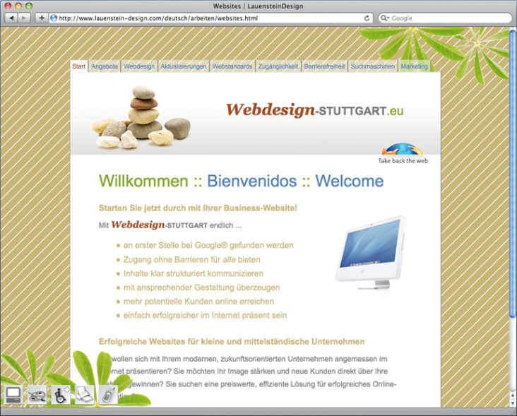 Website „Webdesign STUTTGART“ (alt)