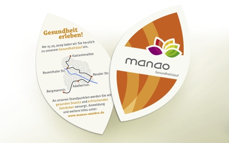 manao Flyer für Gesundheitslauf (Kundenbindungskampage)