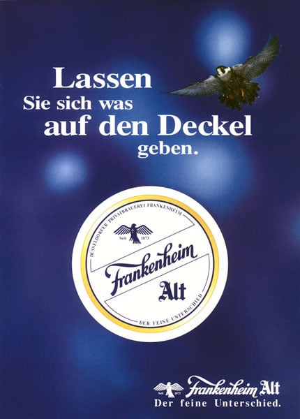 Frankenheim Alt Anzeige, B/W Werbeagentur