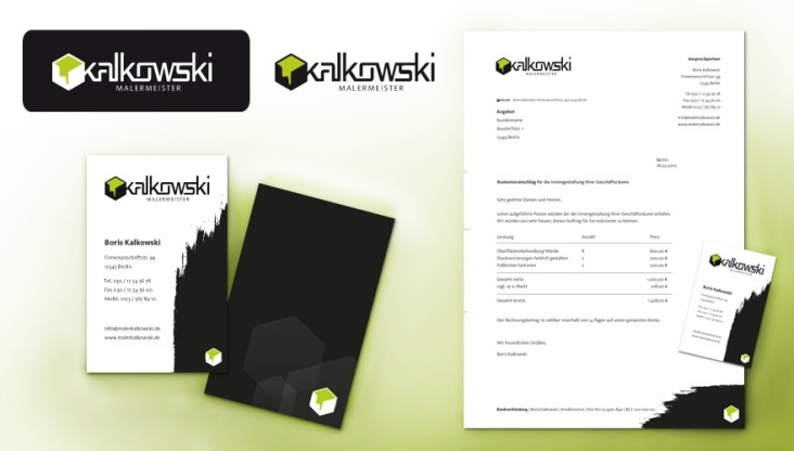 Corporate Design – Malermeister Kalkowski