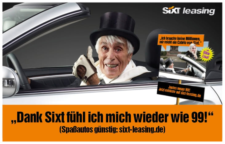 Sixt – Jung von Matt – Kampagne mit J. Heesters