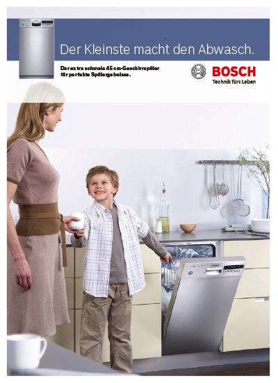 Bosch – Jung von Matt – Anzeige für einen 45cm-Geschirrspüler