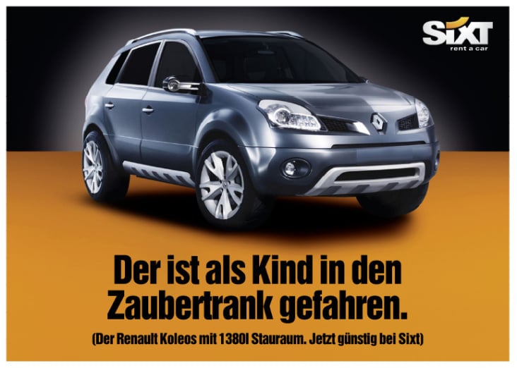 Sixt – Jung von Matt – Plakat für den Renault