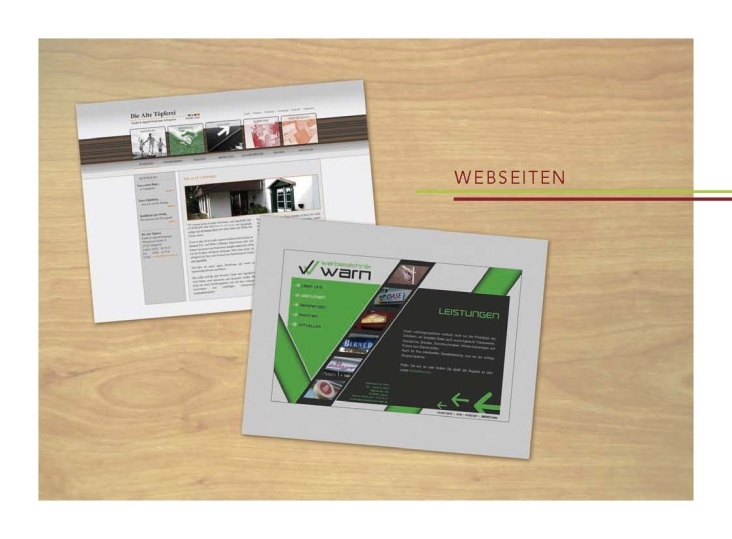 Die Alte Töpferei & Werbetechnik Warn | Design und Umsetzung (XHTML, PHP) und Erstellung der Flash-Animation