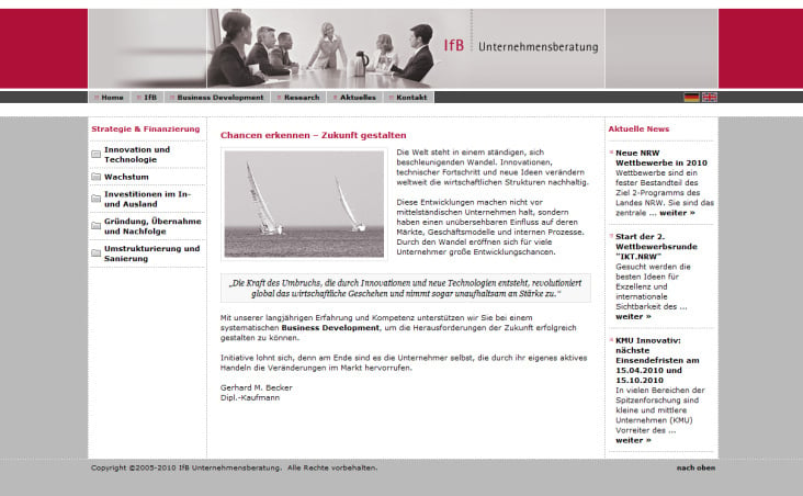 WebSite www.ifb-unternehmensberatung.de