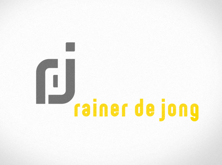 Logo für den Düsseldorfer Architekten Rainer de Jong – bestehend aus seinen Initialen