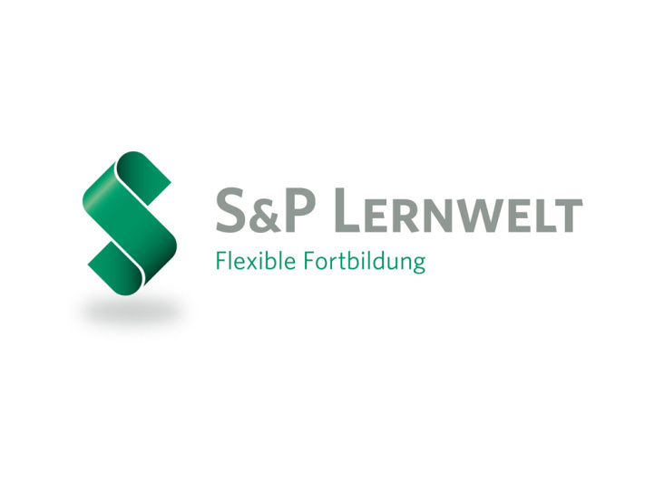 Modernisiertes Logo für S&P Lernwelt, einen Anbieter von E-Learning und Fortbildung im Leasing-Bereich