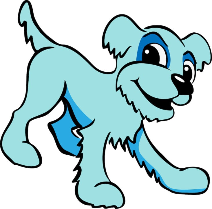 Blauer Hund – Sympathiefigur