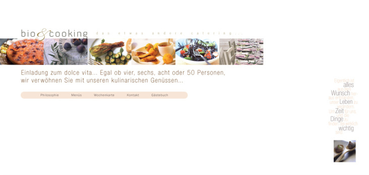 Webseite für ein Catering-Unternehmen