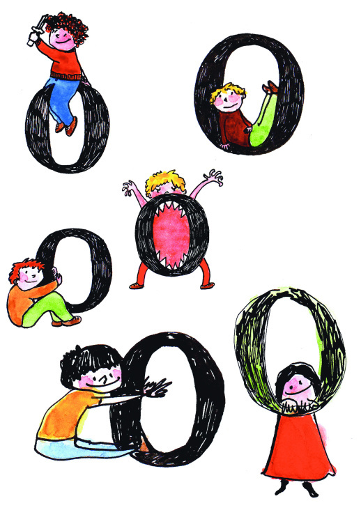 Children playing with th „O“