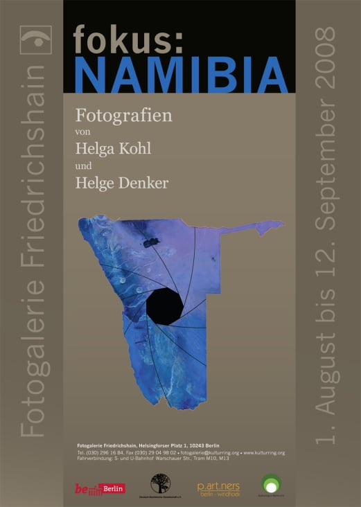 Plakat – Helga Kohl u. Helge Denker, FOKUS: NAMIBIA