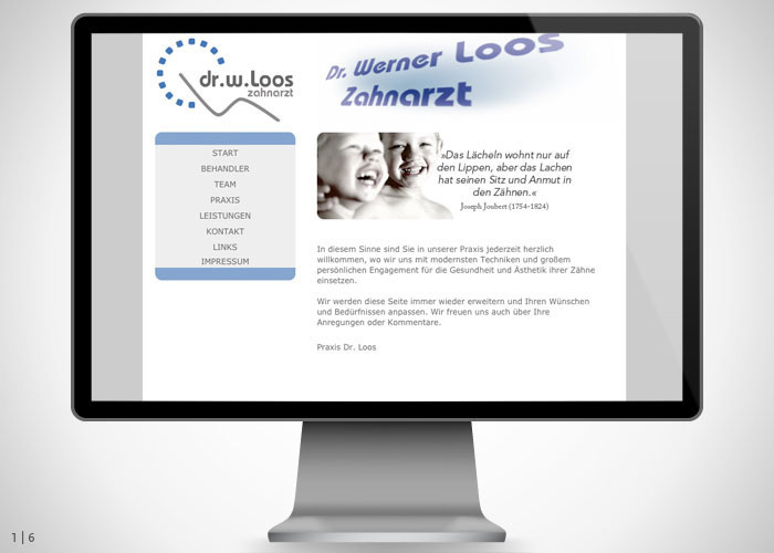 Webdesign – Dr. Loos (Zahnarztpraxis)